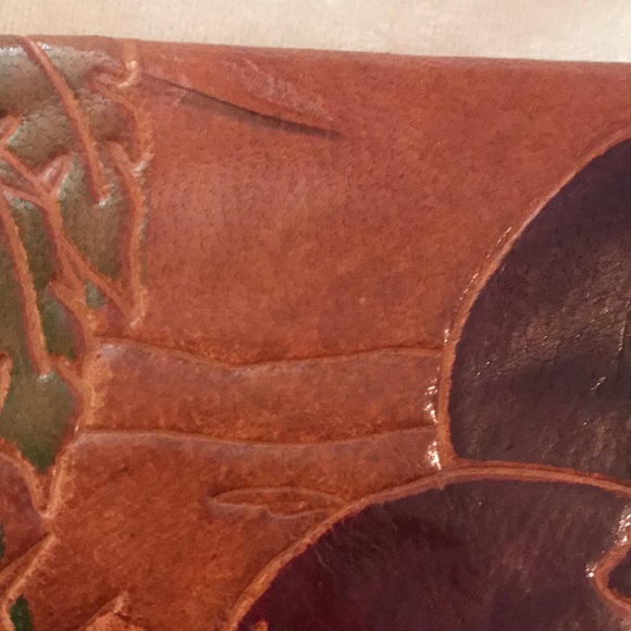 Hand crafted leather wallet/ purse VINTAGE - Picture 5 of 7